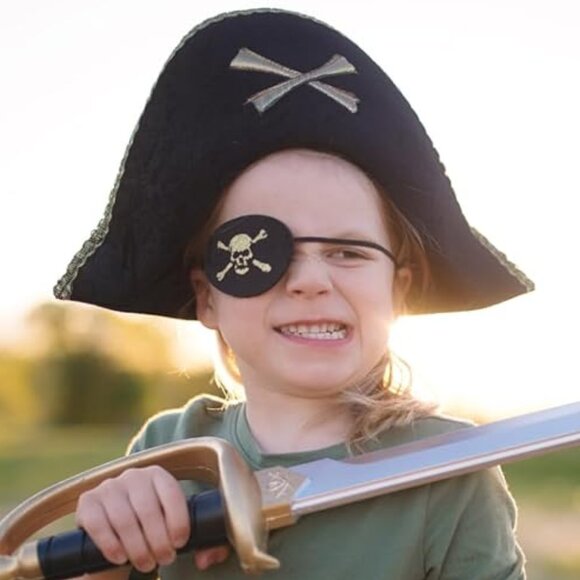 New w/Tag-Great Pretenders Pirate Captain Hook Hat Black (Hat only) - Picture 12 of 12